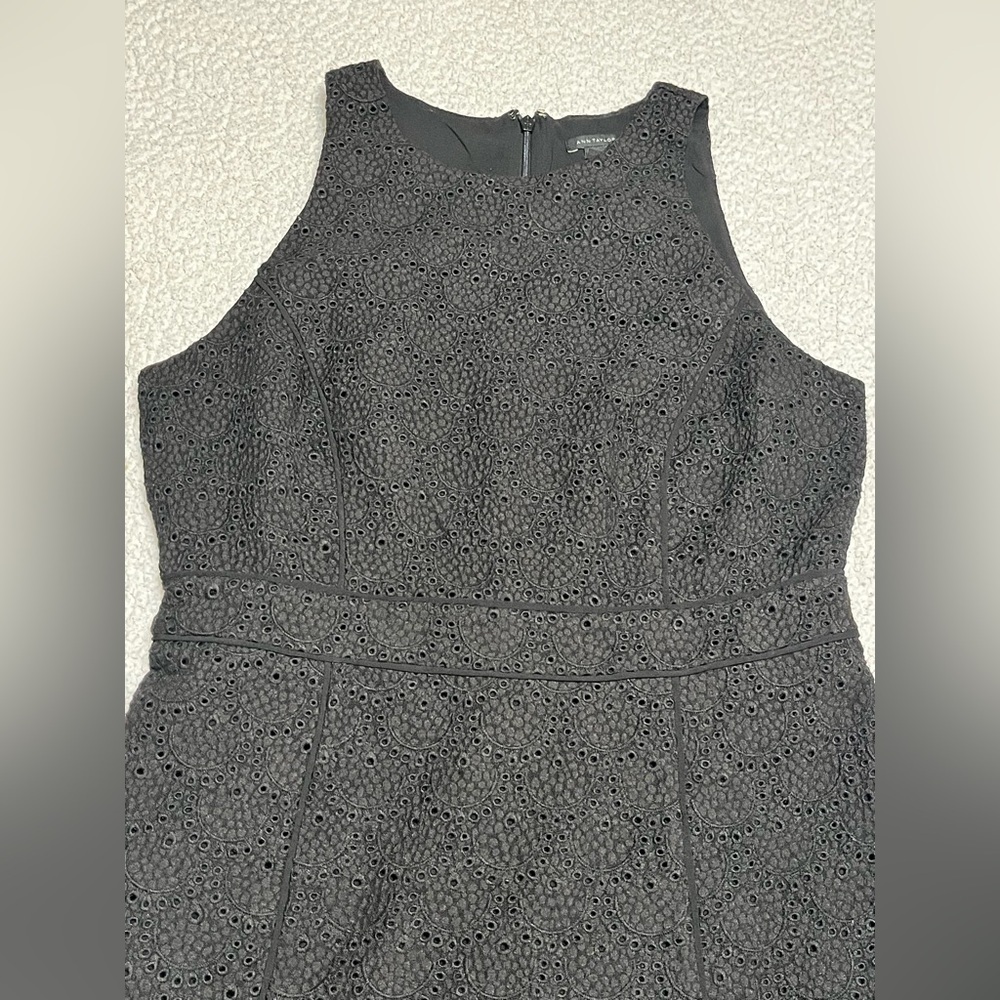 Ann Taylor Black Lace A-line Dress - Picture 11 of 12